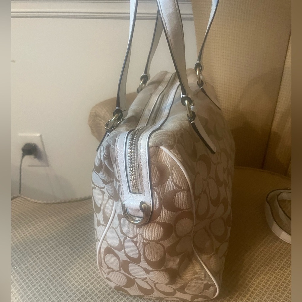 Coach Signature stripe Nancy purse - GUC - Picture 10 of 13